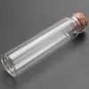 Flaskor 10 st 20 ml mini Clear Wishing Bottle Message Glass med Cork Home Decor