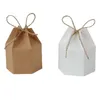 Geschenkomschakeling 6.8x9.5cm Creatieve zeshoek Kraft Paper Yurt Candy Box Wedding Baby Baby Volle maan Banquet Return 50 st. Diy