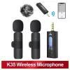 Microfoni da 3,5 mm Wireless Lavalier Lavalier K35 Riduzione del rumore Microfono universale 3,5 Mic micro