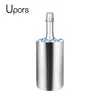 UPORS Stainless Steel Wine Cooler Bucket Double Wall Wine Bottle Cooler Holder Champagne Cooler Beer Chiller Ice Bucket Bar Tool 240407