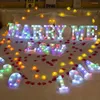 Dekorative Figuren 22 cm Alphabet Buchstaben LED Leuchten ändern Farbdekor Batterie Nachtlicht für Home Hochzeits Geburtstag Weihnachtsfeier Dekora