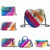 Handtasche Eagle Herz Regenbogenbeutel Luxus Handtasche Designer -Tasche Crossbody Pink Handtasche Reisen Silberketten Chest -Tasche