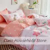 Наборы постельных принадлежностей evich Pink Color Crownclothe 3pcs Peduet Cover и наволочка высококачественная спальня для девочек набор для девочек многократный домашний текстиль