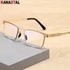 Солнцезащитные очки Мужчины Многофокальные очки для чтения синий свет блокируют линзы Женщины пресбиопические очки против радиации компьютерные металлические очки