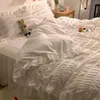 Set di biancheria da letto 2024 Foglio da letto per il cuore per ragazze set a quattro pezzi Set Nordic Princess Style Quilt Cover Punter 4pcs