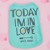 Odzież dla psów Para Ubrania Pets Bronzing Hearts „Today in Love” koszulka Walentynki Koszulka