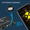 Oyuncular Kablosuz Bluetooth 5.0 Dönüştürücü Otomobil Bandı AAC MP3 SBC 3.5mm Aux Hifi Stereo Ses Adaptörü Ses Kaseti Mikro