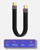 CPUS Ultrashort USBC Cable подключается к мобильному телефону к USB DAC+усилитель наушников, тип мужского к мужскому кабелю для Samsung SSD T5