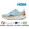 Hokahs hokah en bondi clifton 8 löparskor för män kvinnor kol x 2 3 trippelvit svart gul persika piska mens kvinnor tränare plattformssko