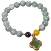 Classic Van Clover Armband New Natural Jadeite Japan och Sydkorea Kvinnor Crystal Armband Fresh Clover Armband Girl Gift