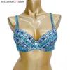 Bras Wholesale Belly Dancing Bra For Women Beading Sequins Rave Dance Sexy Night Party Bellydance Top Outfit Wear