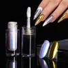 Блеск Makartt Mermaid Chrome Chrome Liquid, солнечная хромированная жидкость для ногтей, зеркальный эффект радужный жемчужный хамелеон хром