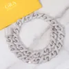 Anpassad 13mm Miami Cuban Chain Necklace S925 Silver White/Yellow/Rose Gold Plated Wholesale Link Moissanite Jewelry