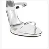 Sandaler Elegant vattentät plattform Fashionabla Silver Sexy Slim Heels Versatila bekväma tofflor och för kvinnor