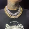 Top Sale Hip Hop Jewelry 925 Sterling Silver Iced Out Lab Diamond Cuban Chain Necklace 15mm Cuban Link Chain Moissanitelocket necklaces