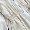 Camisa de cintura elástica simple Mujeres Menores de otoño Invernal Invierno Temperamento de ropa de vestimenta de conmutación blusas de manga larga 240403
