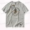 メンズTシャツ夏の新しいメンズビンテージプリントTシャツアメリカンカジュアルラウンドネックピュアコットン洗浄されたブラッシングショートスレベルボトムシャツT240408
