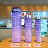 Water Bottles 1 Liter Large Bottle Motivational Drinking Sports Straw With Time Marker Plastic Cups Outdoor 3 Pack