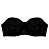 Bras Lingerie féminine sans bretelles ultra mince soutien-gorge transparente Brasserie Floral Brassiere Sexy Invisible Bralette Ladies Underwear