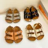 Slipper Children Beach Sandals for Boys Girls Summer Outdoor Soft Sole Anti Slip Kids Shoes Toddler Casual Open Toe Flat 240409