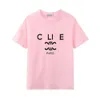 CE Summer Womens T-shirts Pure Cotton High Edition Classic CHORD Letter Imprimer Mens et femmes à manches courtes T-shirt polyvalent