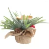 Portabandine del supporto decorativo natalizio tema pinecone candela