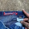 JNCO shorts y2k Hip Hop Pocket Baggy Denim Gym Homens Mulheres 2023 Verão Harajuku Gótico Gótico Streetwear 240323 240416