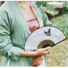 Decorative Figurines Folding Fan Chinese Butterfiy Ventilador Small Woman Ventilatore Bamboo Hand Ventilateur Abanicos Para Boda Portable