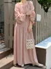 Casual Dresses Alien Kitty Solid Gentle Maxi Dress Women Autumn Full Sleeve Chic 2024 Camping OL All Match Office Lady Mujer Daily Vestidos