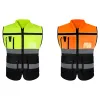 Vêtements Orange / Jaune Haute Visibilité Sécurité Reflective Vest Poctets Design Réflexion Gitre Outdoor Traffic Safety Cycling Ush