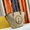 Raffias Tote Designer Large Petit Bucket Bag Summer Strawbag Lady Luxury Handbag Beach Straw Woven Shopping Totes 2 Pieces Sets