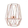 Candle Holders Geometric Hollow Shape Metal Iron Holder Indoor Decoration For Room