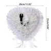 Jewelry Pouches Wedding Bride And Groom Ring Pillow Support Lace Box Supplies
