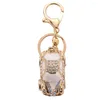 Keychains Stylish Rhinestone Key Holder Car Keychain Shape Pendant Colorful Bag Charm For Souvenir