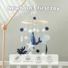 Baby Rattle Toy 012 Months born Wooden Mobile Music Box Bed Bell Hanging Crib Holder Bracket Infant Accessories 240408