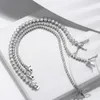 Luster Jewellery White 3/4/5Mm Chain 925 Sterling Silver Moissanite Tennis Bracelet /