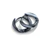 Stud Earrings 1 Pair 12mm Stainless Steel Hoop For Women Gradient Multicolor Enamel Circle Earring Piercing Jewelry Accessories Gifts