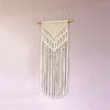 Halkalar Macrame Dokuma Duvar Asma Goblen Boho Chic Bohem Nordic Ins Dekor Güzel Daire Yurt Ev Dekorasyonu 40 80cm Beyaz