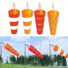 Sets 60/80/100 cm Windsock Außenwindrichtung Messung Reflektierender Gürtel Ripstop Wetterschaufel für Flughafen Luftfahrtgarten Farm Vorhang