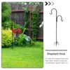 Hooks Shepherd Hook Streetlamp Hanger Iron Garden Inserted Yard Bird Feeder Stand Base