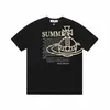 Viviane Westwood Designer Viviane T-shirty Mężczyźni Women Wests Wood Tshirt Streetwear Kobiety luksusowe bawełniane koszulki pochyla