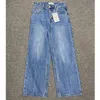 Jeans pour femmes Maxdutti lavé maman bleue pour les femmes printemps / été 2024 Commu au rabattre lâche