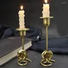 Kaarsenhouders diner decoratie centerpieces metalen kandelaarhouder gouden pilaar rozendecor voor trouwtafel kaarsen