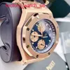 AP Mechanical Wrist Watch Royal Oak Offshore Serie 26238or Rose Gold Blue Dial Mens Fashion Leisure Business Sports Machinery Watch