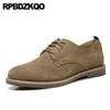 Boots Autumn British Style Safety Fall Male Flat Vintage Bekväm snörning av arbetstövlar Designer Herrskor 2024 Suede Short