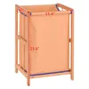 Tvättpåsar QWE123 Costway Bamboo Frame Hamper Hållbar tygpåse Lagringskorg
