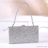 Bolsos de noche Diseñador de moda Mujeres bolsas de noche Rhinestone Silver Goldes Grouthes Ladies Banquete Cena de boda larga bolso Femenino Femenino