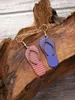 Pendientes colgantes de moda sexy bikini con forma para mujeres joyas de zapatillas de rayas de alta calidad