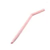 Drinking Straws Fold Silicone Straw Party Supplies Straight Drinks Cocktail Food Grade Candy Color Recycling