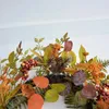 Decorative Flowers 24 Inch Christmas Autumn Harvest Pumpkin Wreath Large Artificial Wreaths And Plants